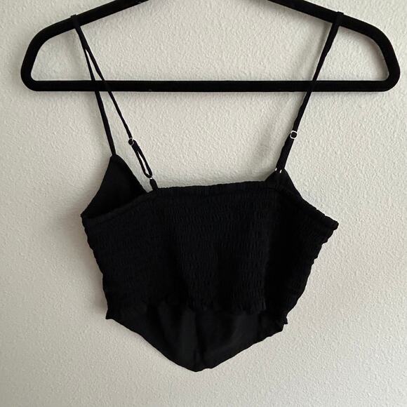 Black Cami Top Sweetheart Neckline Sleeveless Tank Top Casual Size S - Picture 8 of 9